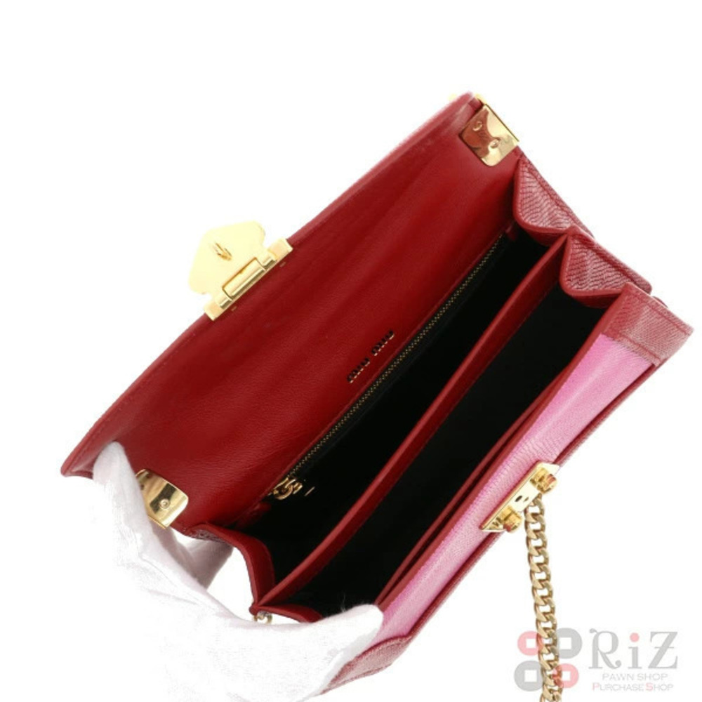 Miu Miu Messenger GD RED Pink Bag Shoulder - Picture 6 of 6